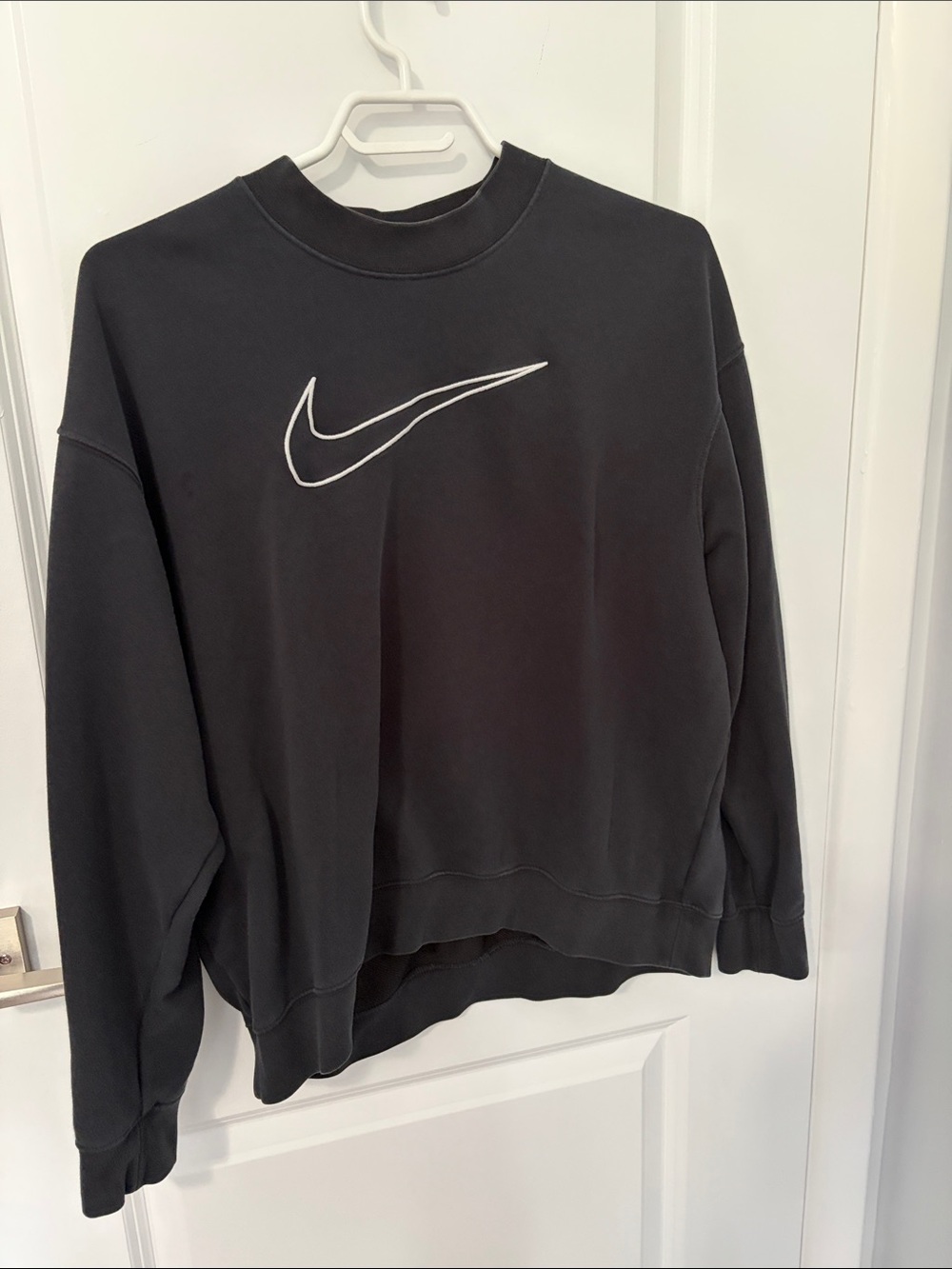 Nike Black Crewneck Sweatshirt with White Swoosh